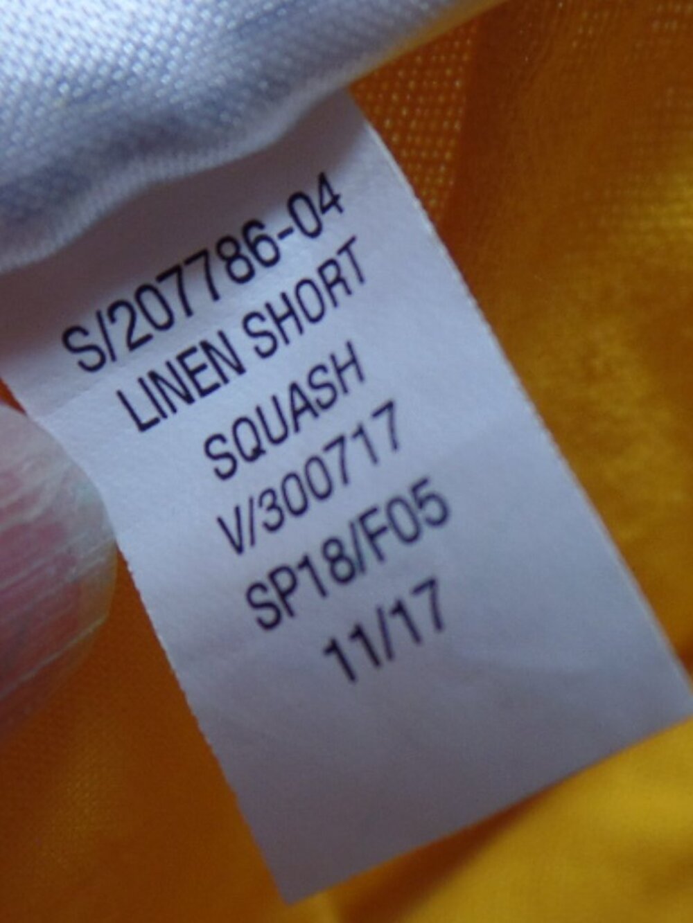 *NWT* Old Navy XL 16 18 SQUASH GOLD YELLOW Linen Elastic Drawstring Waist Shorts - Picture 6 of 6